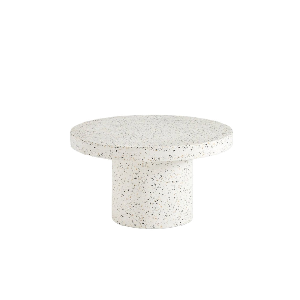 Table basse ronde en béton décoratif pour salon - 40 x 40 x 30